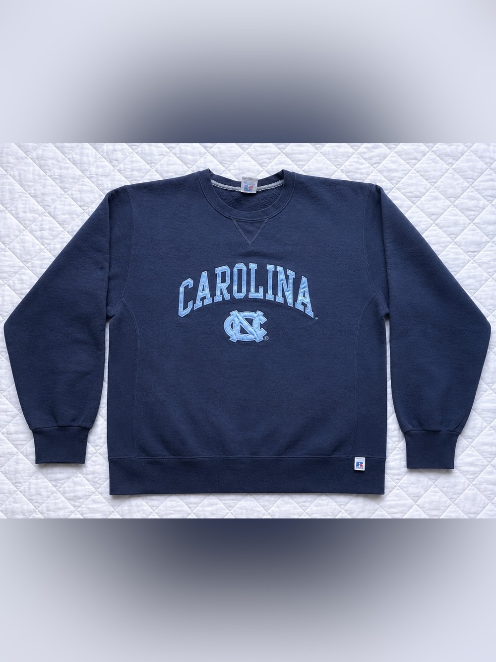 Vintage Russell Athletic North Carolina Tar Heels Carolina Embroidered Crewneck​